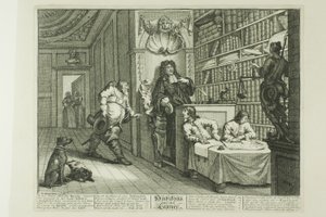 Hudibras i prawnik, płyta dwunasta z Hudibrasa autorstwa William Hogarth