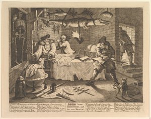Hudibras pokonuje Sidrophela i jego człowieka Whacum autorstwa William Hogarth