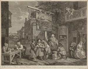 Humory Wyborcze (Zestaw Czterech) (grafika) autorstwa William Hogarth
