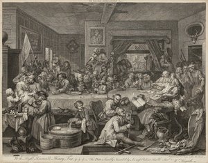 Humory Wyborcze (Zestaw Czterech) (ryciny) autorstwa William Hogarth