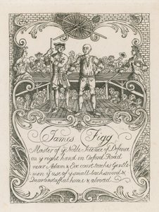Karta handlowa Jamesa Figga zaprojektowana przez Hogarth autorstwa William Hogarth