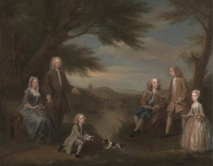 John i Elizabeth Jeffreys i ich dzieci autorstwa William Hogarth
