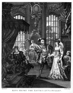 Król Henryk VIII i Anna Boleyn – William Hogarth autorstwa William Hogarth