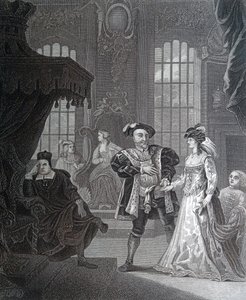 Król Henryk VIII i Anna Bullen autorstwa William Hogarth