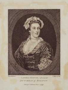 Lavinia Fenton, później księżna Bolton, rytowana przez Corneliusa Apostola (1762-1844), 1797 (rycina punktowa) autorstwa William Hogarth