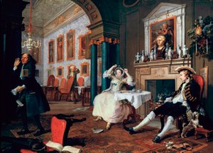 Małżeństwo A-la-Mode: 2. Tete a Tete, 1743 autorstwa William Hogarth