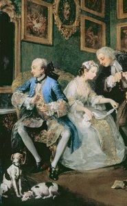 Małżeństwo a la Mode: I - Ugoda małżeńska, ok. 1743 olej na płótnie detal z 62692 autorstwa William Hogarth