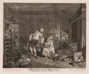 Małżeństwo à la Mode: Śmierć hrabiego autorstwa William Hogarth