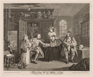 Małżeństwo à la Mode: Scena ze znachorem autorstwa William Hogarth