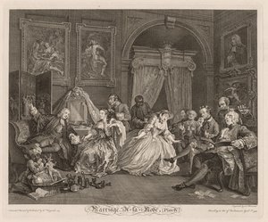 Modne małżeństwo: scena w toalecie autorstwa William Hogarth