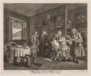 Małżeństwo à la Mode: Śmierć hrabiny autorstwa William Hogarth