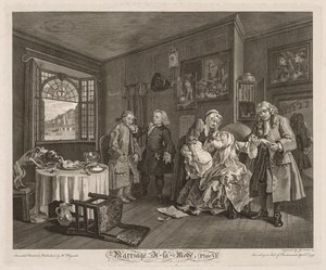 Małżeństwo à la Mode: Śmierć hrabiny, 1745. autorstwa William Hogarth
