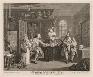Małżeństwo à la Mode: Scena ze znachorem autorstwa William Hogarth