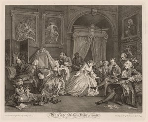 Modne małżeństwo: scena w toalecie autorstwa William Hogarth