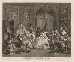 Małżeństwo à la Mode: Scena w toalecie, 1745. autorstwa William Hogarth