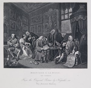 Małżeństwo à la Mode: Umowa autorstwa William Hogarth