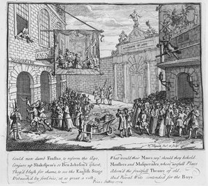 Maskarady i opery, Burlington Gate, 1724 autorstwa William Hogarth