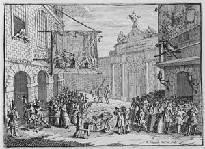 Maskarady i opery, Burlington Gate, 1724 autorstwa William Hogarth
