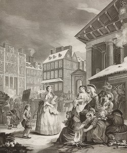 Poranek. Od: Cztery pory dnia / Cztery pory dnia. 1738 autorstwa William Hogarth