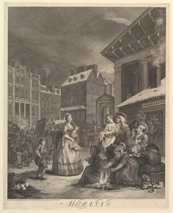 Poranek: Cztery pory dnia, 25 marca 1738 r. autorstwa William Hogarth