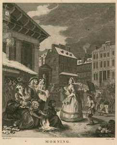 Poranek w Covent Garden, Londyn autorstwa William Hogarth