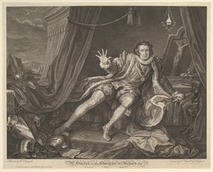 Pan Garrick w postaci Ryszarda III, 20 czerwca 1746 r. autorstwa William Hogarth