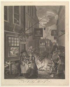 Noc cztery pory dnia, 25 marca 1738 r. autorstwa William Hogarth