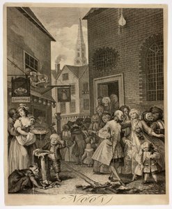 Południe, płyta druga z „Cztery pory dnia” autorstwa William Hogarth