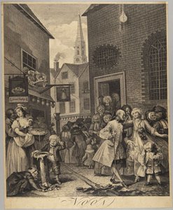 Południe, tablica 2 z serii Cztery pory dnia autorstwa William Hogarth