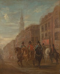 Procesja restauracyjna Karola II w Cheapside autorstwa William Hogarth