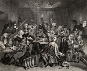 Scena w domu gier, płyta VI z „A Rake
