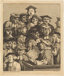 Uczeni na wykładzie autorstwa William Hogarth