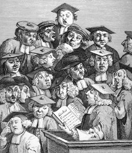Uczeni na wykładzie, 20 stycznia 1736-37 autorstwa William Hogarth