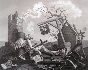 Część ogonowa lub Bathos autorstwa William Hogarth