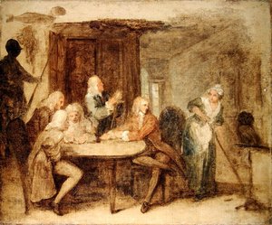 Antykwariusze (olej na płótnie) autorstwa William Hogarth