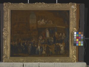 Assizes of Westminster Hall (olej na płótnie) autorstwa William Hogarth