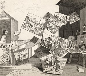 Bitwa pod Obrazami, z "Dzieł Hogartha", opublikowanych w 1833 r. autorstwa William Hogarth