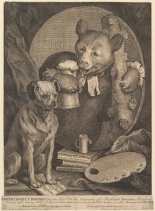 Karykatura Bruisera Charlesa Churchilla, 1 sierpnia 1762 r. autorstwa William Hogarth