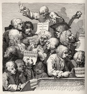 Chór z „Dzieł Williama Hogartha”, opublikowany w 1833 r. autorstwa William Hogarth