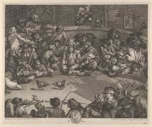 Walka kogutów autorstwa William Hogarth