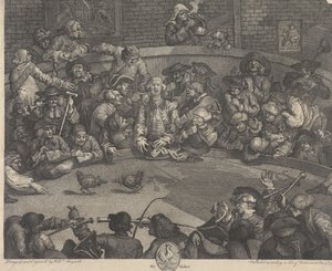 Walka kogutów autorstwa William Hogarth