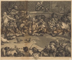 Arena walk kogutów autorstwa William Hogarth