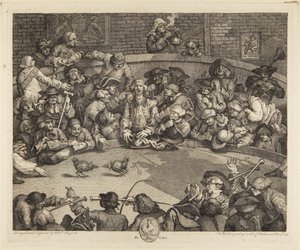 Arena walk kogutów autorstwa William Hogarth