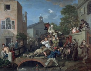 Wybór IV przewodniczącego posła, 1754-55 autorstwa William Hogarth