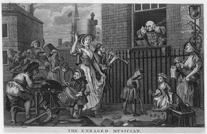 Wściekły muzyk autorstwa William Hogarth