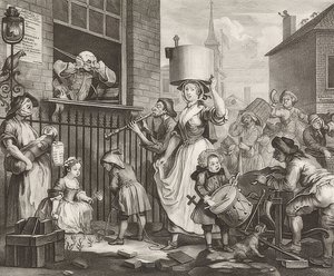 Wściekły muzyk. 1741 autorstwa William Hogarth