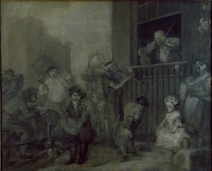 Rozwścieczony muzyk, ok. 1741 autorstwa William Hogarth