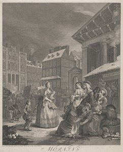 Cztery pory dnia, tablica I: Poranek autorstwa William Hogarth