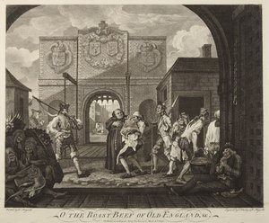 Brama w Calais albo Rostbef starej Anglii autorstwa William Hogarth