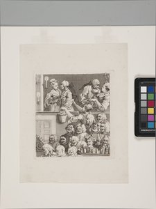 Roześmiana publiczność (akwaforta i rycina) autorstwa William Hogarth
